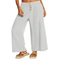 thumbnail image 1 of Women‘s Single Breasted High Waist Trousers in Solid Color with Wide-Leg Design, 1 of 5