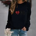 thumbnail image 3 of Hauts à Manches Longues pour Femmes Mode Pull Imprimé Amour Blouse Ample Hauts pour Femmes Manches Longues Mode pour Femmes, 3 of 3