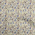 thumbnail image 1 of oneOone Georgette Viscose Light Yellow Fabric Asian Suzani Craft Projects Decor Fabric Printed By The Yard 42 Inch Wide, 1 of 5