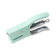 Stapler with Staples Macaroon Color Metal Handheld Stapler No. 10 Effortless Stapler Small Office Stapler Comes with A Box Of Staplers Small Metal Box