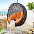thumbnail image 1 of Modway Chaise Longue de Patio Extérieure à Balançoire Sans Support en Noir/orange, 1 of 8