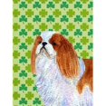 thumbnail image 1 of Carolines Treasures SS4438CHF English Toy Spaniel Drapeau Portrait Trèfle de la Saint-Patrick Taille Maison, 1 of 4