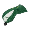thumbnail image 3 of Golf Club Head Covers, PU Leather Waterproof Headgear Set with Interchangeable No. Tags, Simple Convenient to Use, Elastic Neckline, Soft Thick Lining, Green Jacket Design, 3 of 7