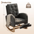 thumbnail image 2 of BeesClover Nursery Rocking Chair, Modern Glider with High Backrest and Sturdy Wooden Legs, Comfortable Accent Rocker for Living Room, Bedroom, Nursery Furniture, Easy Assembly, 2 of 8