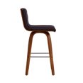 thumbnail image 4 of Armen Living Vienna Tabouret Moderne en Similicuir Brun/noir, 4 of 14