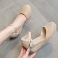 thumbnail image 2 of yulier Sandales Compensées Espadrilles à Plateforme à Bout Fermé pour Femmes, Talons Hauts Confortables, Chaussures d'Été pour Femmes avec Boucle Ajustable, 2 of 8