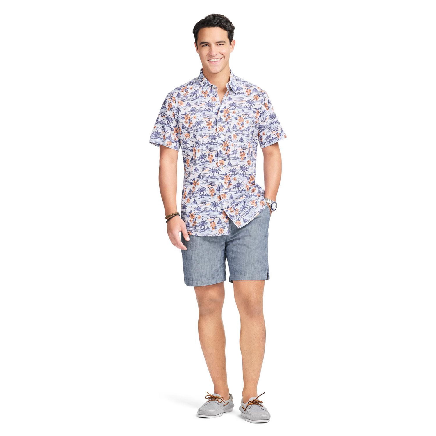Dockside Chambray Short Sleeve Button Down Shirt