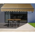 thumbnail image 1 of ALEKO Motorized Black Frame Retractable Home Patio Canopy Awning 12x10 ft, Sand Color, 1 of 9