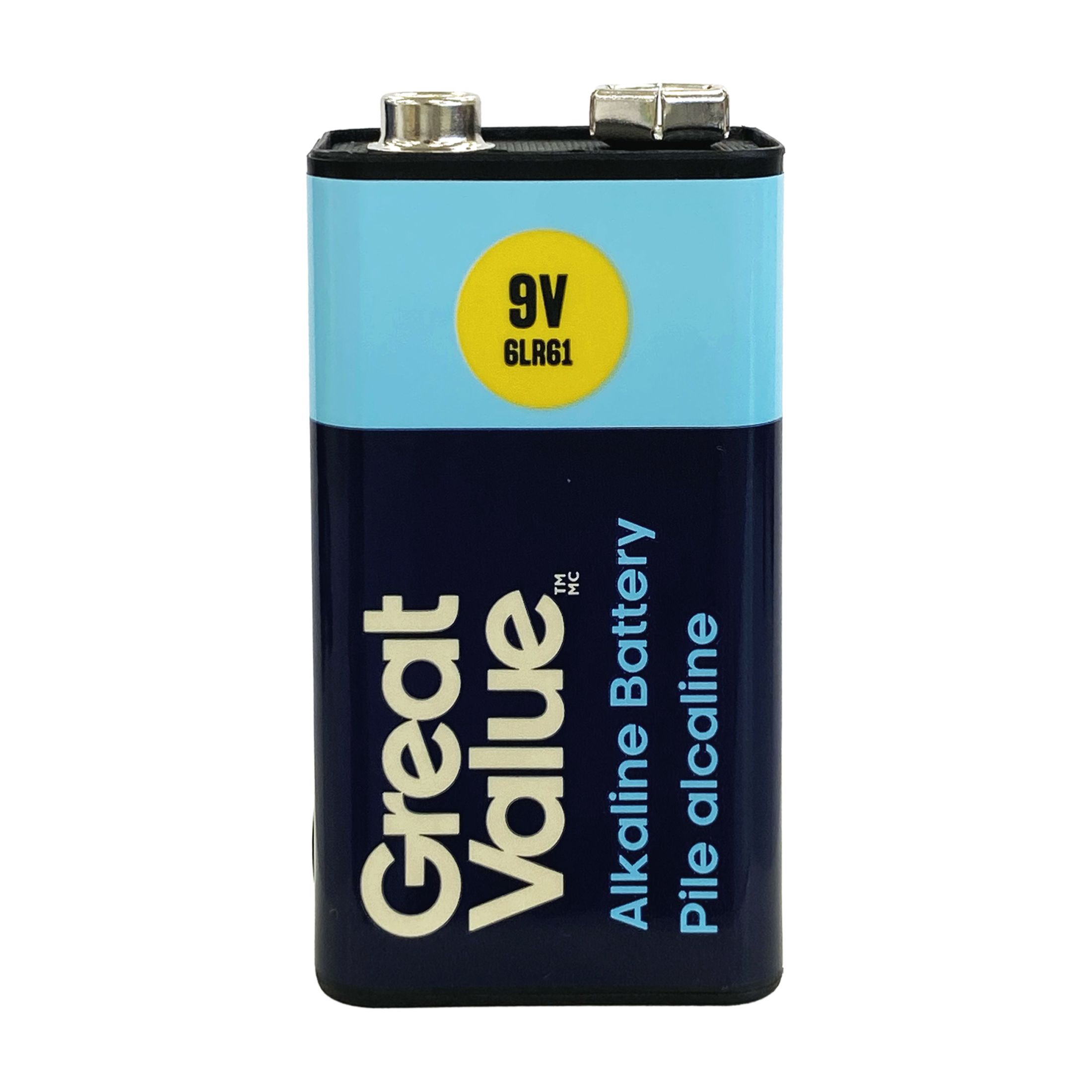 Great Value 9V 6LR61 Alkaline Batteries 4 Pack