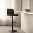 thumbnail image 2 of Bouclair Tabouret de Bar Réglable en Tissu et Métal Noir, 2 of 10