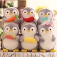 thumbnail image 2 of Cute Penguin Hugging Fruit Plush Stuffed Doll Kids Toy Home Decor Valentine Gift, 2 of 10