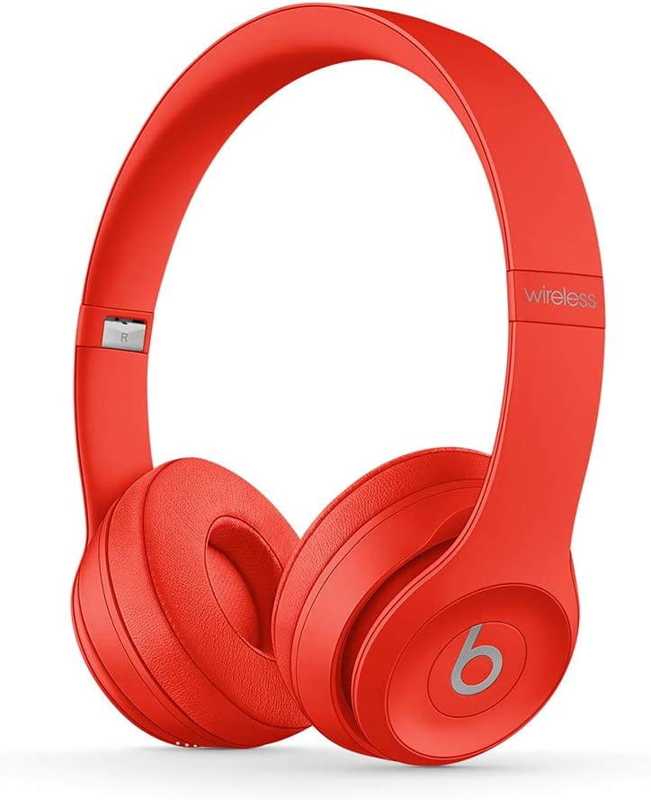 Casque Supra-Auriculaire Sans Fil Beats Solo3 Remis à Neuf - Puce W1, Bluetooth Classe 1, 40 Heures d'Écoute, Microphone et Commandes Intégrés - (Rouge)