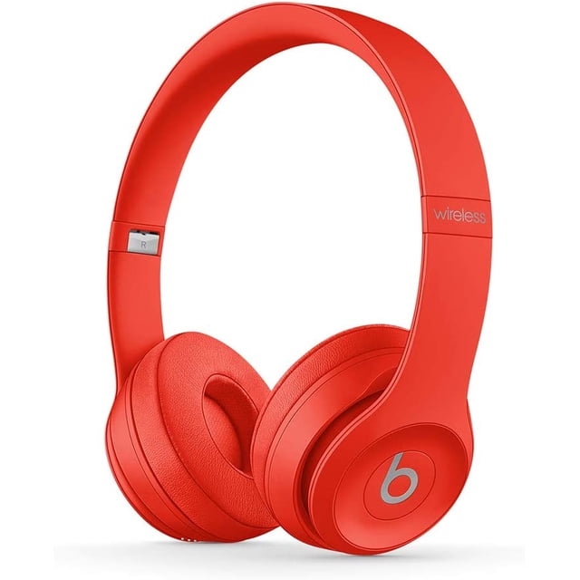 Casque Supra-Auriculaire Sans Fil Beats Solo3 Remis à Neuf - Puce W1, Bluetooth Classe 1, 40 Heures d'Écoute, Microphone et Commandes Intégrés - (Rouge)