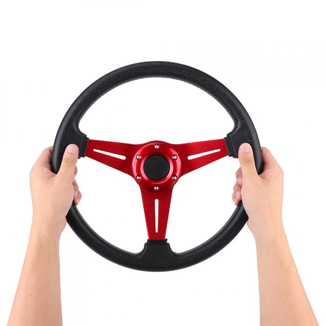 Volant 14 Pouces, 350mm/14 Po Voiture de Course Volant de Dérive Remplacement Accessoire Modifié Universel