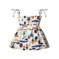 thumbnail image 1 of Robe d'Été pour Tout-Petit Fille Bébé, Tenue à Volants à Bretelles Spaghetti, Robes de Plage Soleil, Tournesol Floral, Combinaison Soleil, 1 of 4
