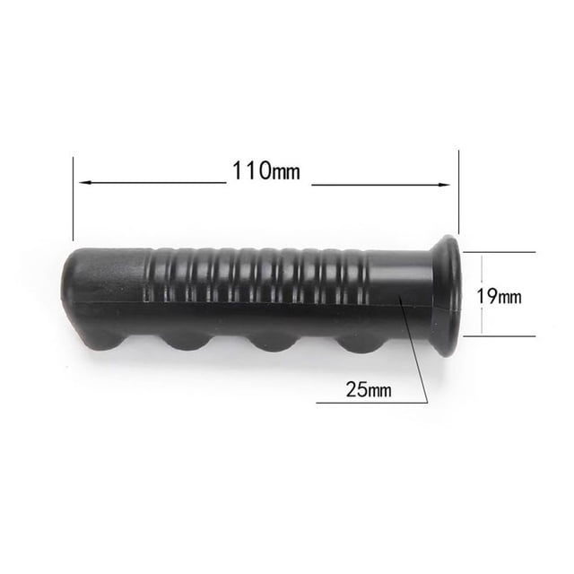 2 Pcs Poignées en Caoutchouc pour Brouette, Tubes Ronds Poignées de Remplacement Noires