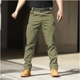 thumbnail image 2 of cllios Men's Outdoor Cargo Pants Rip Stop Lightweight Waterproof Military Work Cargos Work Hiking Pants Multi Pockets, 2 of 4
