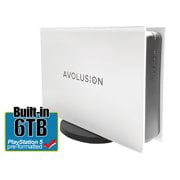 Avolusion PRO-5X Series 6TB USB 3.0 External Gaming Hard Drive for PS5 Game Console (White) - 2 Year Warranty