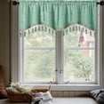 thumbnail image 4 of ZENGHUIJ Elegant Fringed Window Curtains Patterned Rod Panels Stylish Short Drapes For Home Decor, 4 of 6