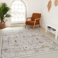 thumbnail image 4 of Rug Branch Atlas Scandinavian Indoor Area Rug, Beige Ivory, Distressed - Living Room, Bedroom, Dining Room, and Kitchen, 4 of 7