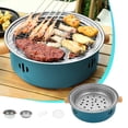 thumbnail image 1 of Gril Barbecue Portatif Mini au Charbon, Gril BBQ au Charbon Compact, Gril au Charbon Multifonction Sans Fumée Rond de Table pour Cuisson Intérieure Extérieure Maison Fête Pique-Nique Camping, 1 of 7