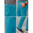 thumbnail image 4 of Adar Addition Scrubs for Men - Slim Leg Cargo Drawstring Scrub Pants - A6106 - Teal Blue - L, 4 of 8