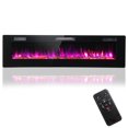 thumbnail image 1 of Giantex 60" Ultra-thin Electric Fireplace, 750W/1500W Recessed & Wall Mounted Electric Fireplace w/Timer Function, Log & Decorative Crystals, Overheat Protection, 1 of 10
