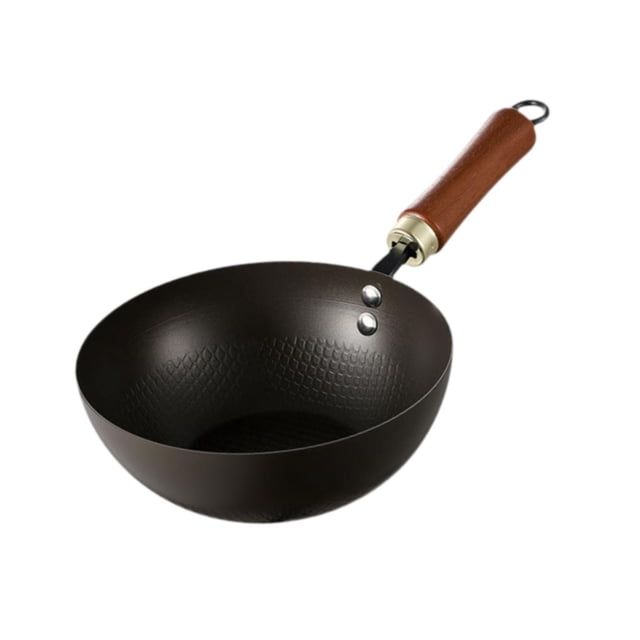 veasfak Iron Wok Induction Cooker Boiling Chinese Wok for Camping Kitchen Restaurant 28CM