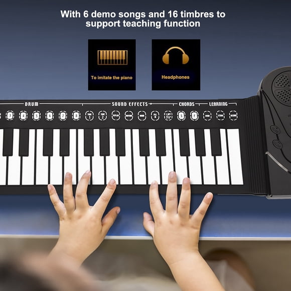 Keenso Piano Jouet 49 Touches, Piano à Roulettes, pour Apprendre à Jouer aux Débutants Cadeau pour Enfants