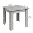 thumbnail image 3 of HOMCOM Square Dining Table for 2, Kitchen Table for Living Room, Grey, 3 of 10