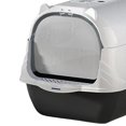 thumbnail image 3 of Toilette pour Chat Fermée et Couverte Bac à Litière pour Chat Bac à Litière avec Couvercle Bac à Litière pour Chat Noir, 3 of 8