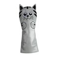 thumbnail image 2 of Golf Club Head Covers Mallet Putter Cat Pattern Accessories Putter Cue Headcover Driver Grey, 2 of 8