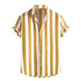 thumbnail image 4 of Birdeem Chemises pour Hommes Hommes Décontracté Mode Imprimé Col Rabattu Manches Longues Chemise Respirante Blouse Hauts Manches Courtes Col Rabattu Blouse Chemise, 4 of 9