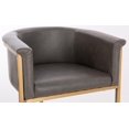 thumbnail image 4 of Kanye Velvet Stool in Dark Grey PU, 4 of 5