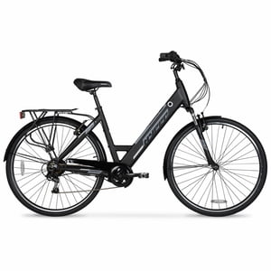 700c Hyper Bicycles E-Ride 36V E-Bike de navette électrique pour les adultes, Pedal-Assist, 250W Moteur, noir