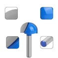 thumbnail image 2 of 1/4 Tige Boule Nez Routeur Bits Fin Moulin Ronde Crique Boîte Solide CNC Fraisage Bit, 2 of 5
