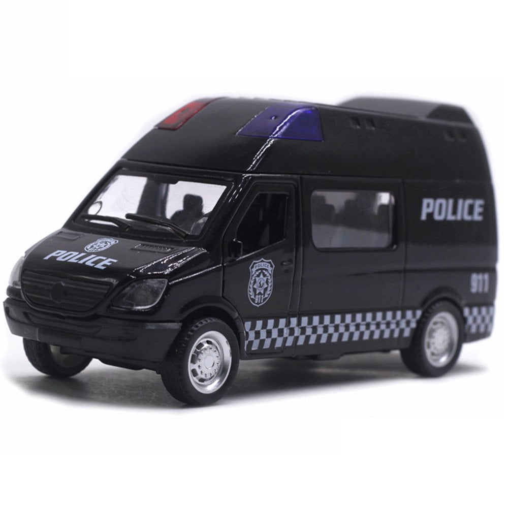MesaSe Simulated Pull Back Sound Light Ambulance Police Car Fire Truck Kids Toy Gift
