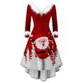 thumbnail image 1 of TJAZFJPA Robes Corset pour Femmes Robe de Noël Père Noël à Manches Longues Col Décontracté Robe de Fête Élégante Tenue de Vacances pour Rassemblements Festifs Robe à Volants pour Femmes, 1 of 4
