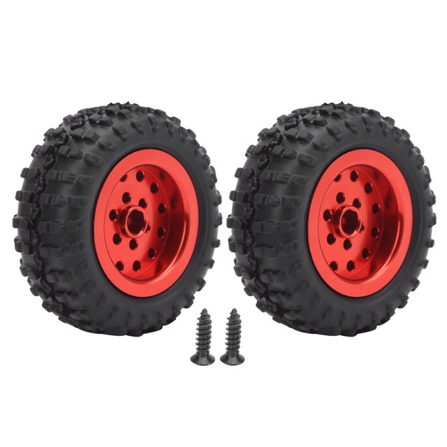 RC Truck Tire, Practical Flexible Durable RC Truck Wheel For RC Car Supplies For Remote Control Car Modification Red