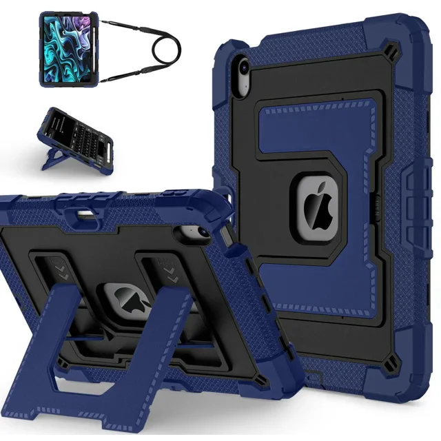 Case for iPad Air 11 Inch M3 2025 M2 2024 / iPad Air 5th 2022 / iPad Air 4th Generation 2020 10.9 Inch, Shockproof Protective Cover with Kickstand Shoulder Strap