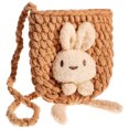 thumbnail image 1 of MasteelfCA Little Girls Bunny Shoulder Bag Wool-woven Crossbody Bag Cartoon Rabbit Purse Coin Bag, 1 of 7