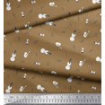 thumbnail image 2 of Soimoi Moss Georgette Fabric Notes,Guitar & Saxophones Musical Instrument Print Fabric by The Yard 42 Inch Wide, 2 of 3
