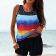 thumbnail image 3 of Women With Shorts Athletic Bathing Suits Racerback Tank Tops Swimwear, 3 of 3