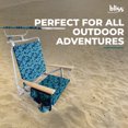 thumbnail image 3 of Bliss Hammocks Folding Beach Chair, Backpack Recliner with Canopy, Blue Flower, 3 of 13