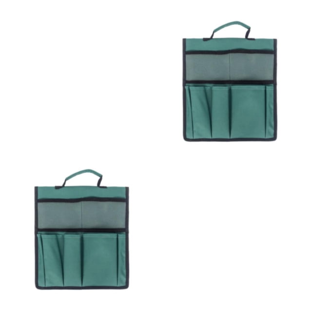 Maytalsory Foldable Garden Kneeler Tool Bag Portable And Durable Storage Solution Black Dark green 2Set