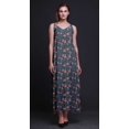 thumbnail image 3 of Bimba Robe Longue Maxi de Soirée pour Femmes en Rayonne à Imprimé Floral, Dos Nu, à Bretelles Spaghetti - Petit, 3 of 4