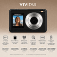 thumbnail image 4 of Vivitar PopSnap Duo 56MP Digital Camera with Dual Screens, 2.7K Video and Rechargeable Battery, Black, 4 of 13