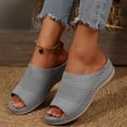 thumbnail image 4 of Wedge Orthopedic Slides Sandals for Women Plantar Fasciitis Comfortable Arch Support Walking Work Slip on, 4 of 6