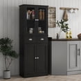 thumbnail image 2 of HOMCOM Armoire de Rangement de Garde-Manger de Cuisine 61 Pouces avec Tablettes Portes à Fermeture Douce, 2 of 10
