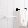 thumbnail image 3 of Étagère Murale de Cuisine de Barre de Serviette Unique Étagère d'Organisation Tige Auto-Adhésive Rack Punch Libre Réutilisable Porte-Toilette Hôtel Blanc 24.5cm, 3 of 8